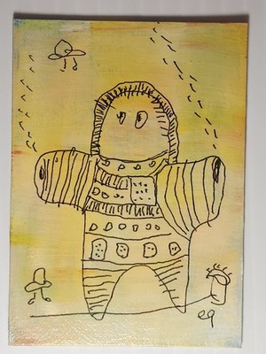 e9Art ACEO alien outsider art brut naive