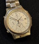 Vintage Seiko Chronograph Tech 7T32-6A5A Quartz Japan Mens Watch. runs,Needs Tlc