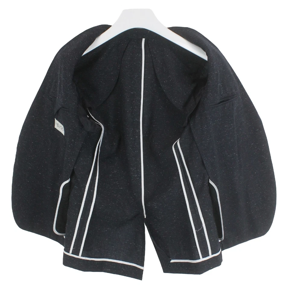 Reiss Blazer Hombre (GB) 40 Botonadura Sencilla Seda Lana Mezcla Estampado Azul - Imagen 4 de 4