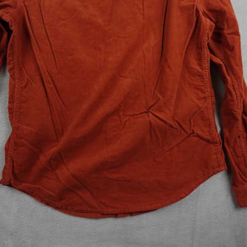 Life After Denim Button Up Shirt Mens M Orange Corduroy Textured Autumn - Picture 16 of 18