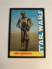 1977 STAR WARS WONDER BREAD ROOKIE CARD #7 SEVEN SEE-THREEPIO C-3PO NICE COND!!