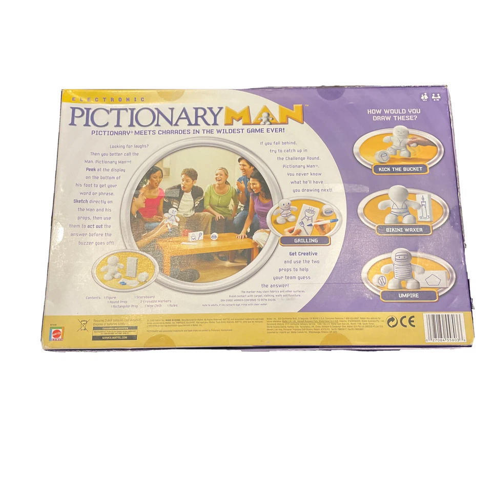 Pictionary Man - Electronic Display Drawing Acting Family Party Board Game NEW - Image 2 of 2