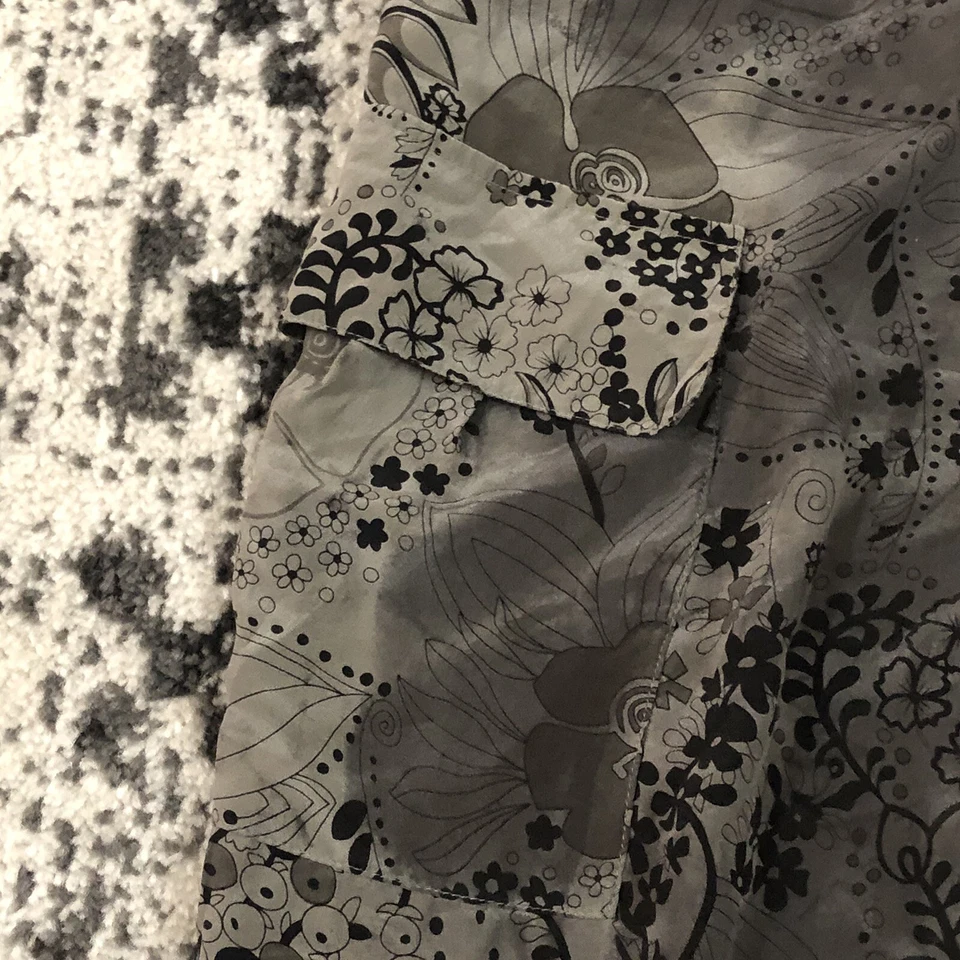 American Retro Marina Sarouel Silk Harem Pants Size 40 8US Cargo Drop Crotch - Image 3 of 4