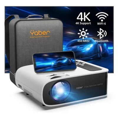 Vidéoprojecteur YABER Pro V8 Wifi Bluetooth, Projecteur LED , WiFi, 450 ANSI 4K