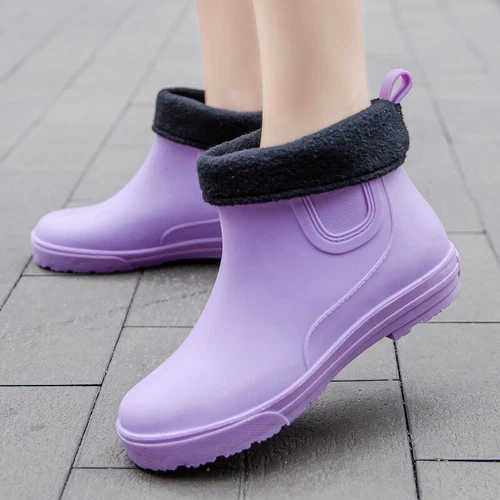 Stivali donna larghi polpaccio comodi in gomma stivali da pioggia donna stivali da pioggia slip on outdoor - Foto 47 di 49