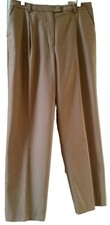 Evan-Picone Women's Single Pleat Career Dress Pants High Rise Lined Tan Size 12