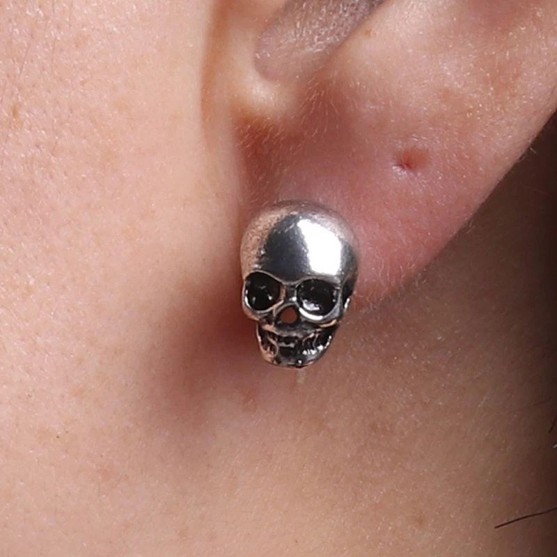 Mens skull shop hoop earrings