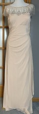 Formal Evening Gown 16 Peach Chiffon Ruched Beaded Lace Wedding Fairy Whimsigoth