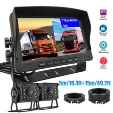 AHD Rear Side View Backup Camera Heavy Duty Vehicle 7" Monitor DVR Recorder