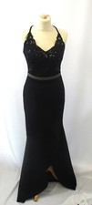 Abbey Clancy x Lipsy London Black Sequin Evening Dress Size UK 8 Unworn Tagged