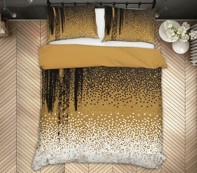 3D Black White Dots NAO2030 Bed Pillowcases Quilt Duvet Cover Set Queen King Fay