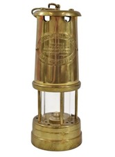 Brass British Coal Mining Safety Miners Lamp Aberaman Colliery Wales 22cm