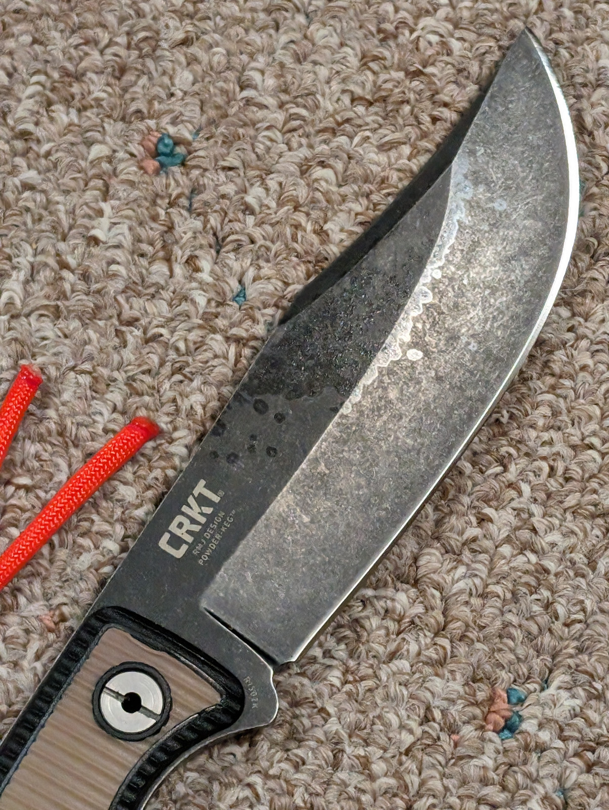 CRKT Ruger POWDERKEG Knife Fixed Blade R1502K with Sheath, Paperwork