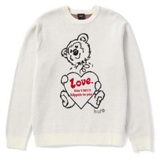 Huf Bad News Crewneck Sweater Bone