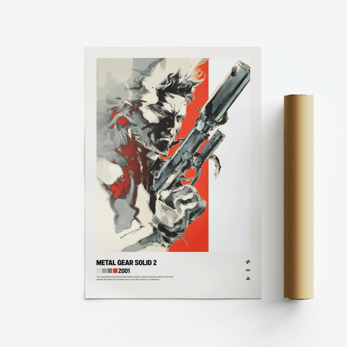 Metal Gear Solid 2: Sons of Liberty (2001) Video Game Art Poster