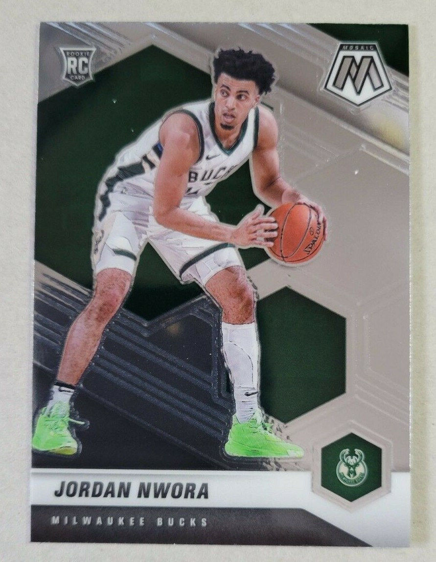 2020-21 Panini Mosaic Jordan Nwora Rookie #219 Silver Base RC Bucks