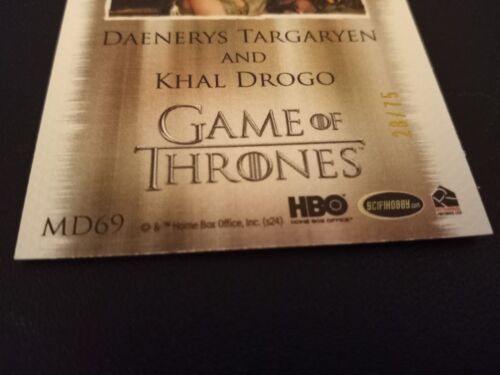 2024 Game of Thrones Legends Of The Realm #MD69 Daenerys Drogo Memorable Duo /75 - Picture 9 of 10