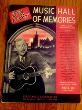 Bing Crosby's Music Hall of Memories Sheet Music 1942 21 Songs