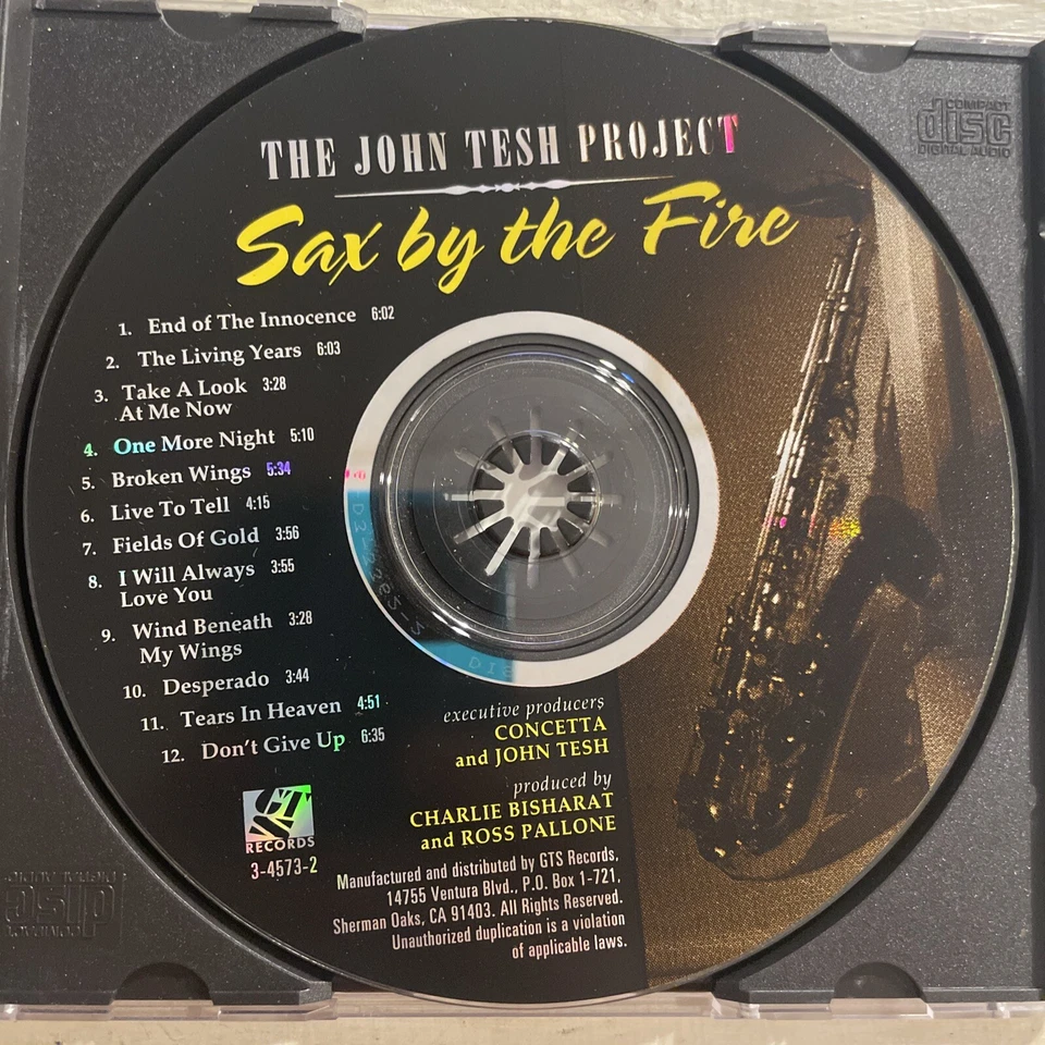 The John Tesh Project Sax By The Fire CD Album GT Records Foto 3 de 3