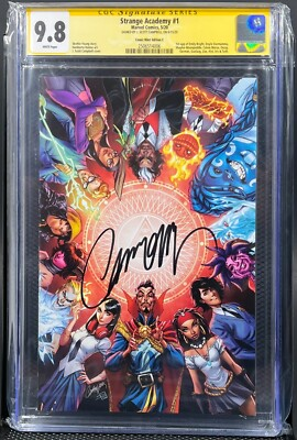 #ad Strange Academy #1 J Scott Campbell Virgin CGC 9.8 SS 1st Appearances Key Issue $399.99
