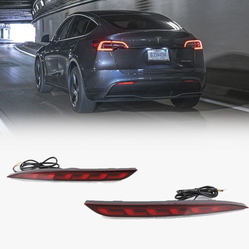 Luz indicadora antiniebla DRL freno parachoques trasero reflector para Tesla modelo Y 2019-2022
