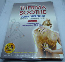 Therma Soothe Ultra Strength Magnetic Pain Relief Patch - 5 Patches -Free UK P&P