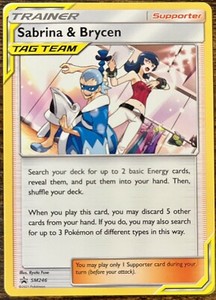 Sabrina & Brycen SM246 - Black Star Promo - Sun & Moon - Pokemon Card TCG - NM