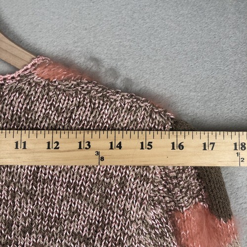 VTG ANTONELLA PREVE NY Abstract 80s Sweater Sz S 36" Crossover Knit Fuzzy Retro - Picture 10 of 14