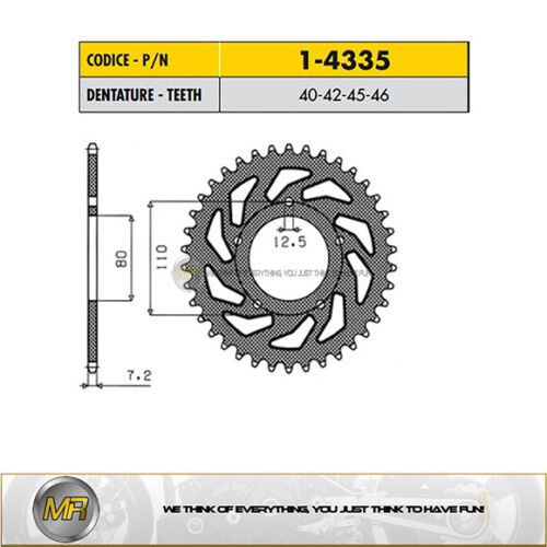 FOR TRIUMPH SPEEDMASTER 865 FROM 2005 TO 2015 STEEL REAR SPROCKET 525 - 42 TEETH - Picture 1 of 1