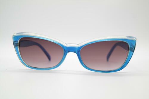 Vintage Made in France Vintage Blau Oval Sonnenbrille sunglasses Brille NOS - Bild 1 von 6