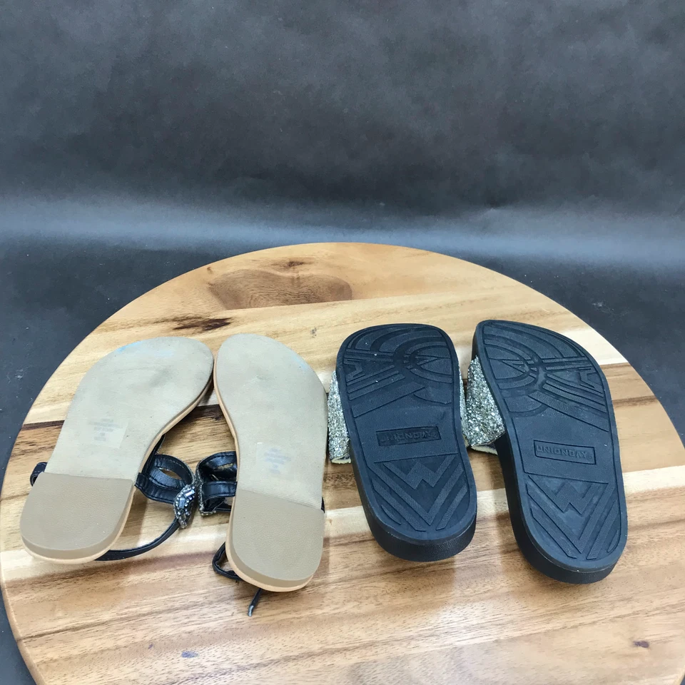 Pack de 2 sandalias UnionBay negras para niños pequeños talla 13 Foto 4 de 4