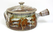 Vintage Robin Hopper Canada Studio Pottery Lidded Cookware Pot Signed