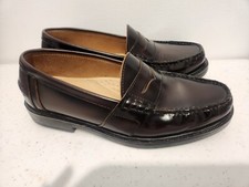 Mens Nunn Bush Handsome Burgundy Brown Leather Loafers US 9.5
