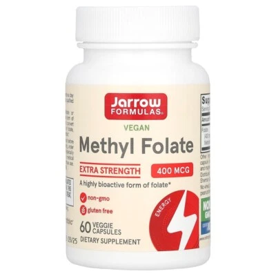 Jarrow Formulas Methyl-folat (quatrefolisches (6S)-5) - 400 mcg 60 vege Kaps - Bild 1 von 2