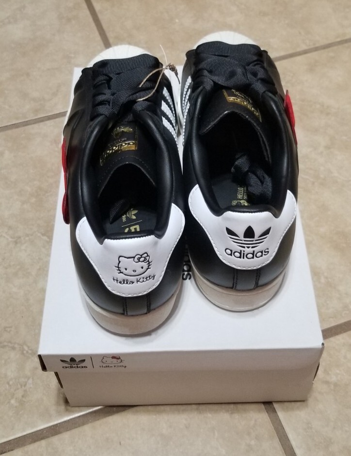 Adidas x Hello Kitty Superstar J IG6995 Black With Red Bow