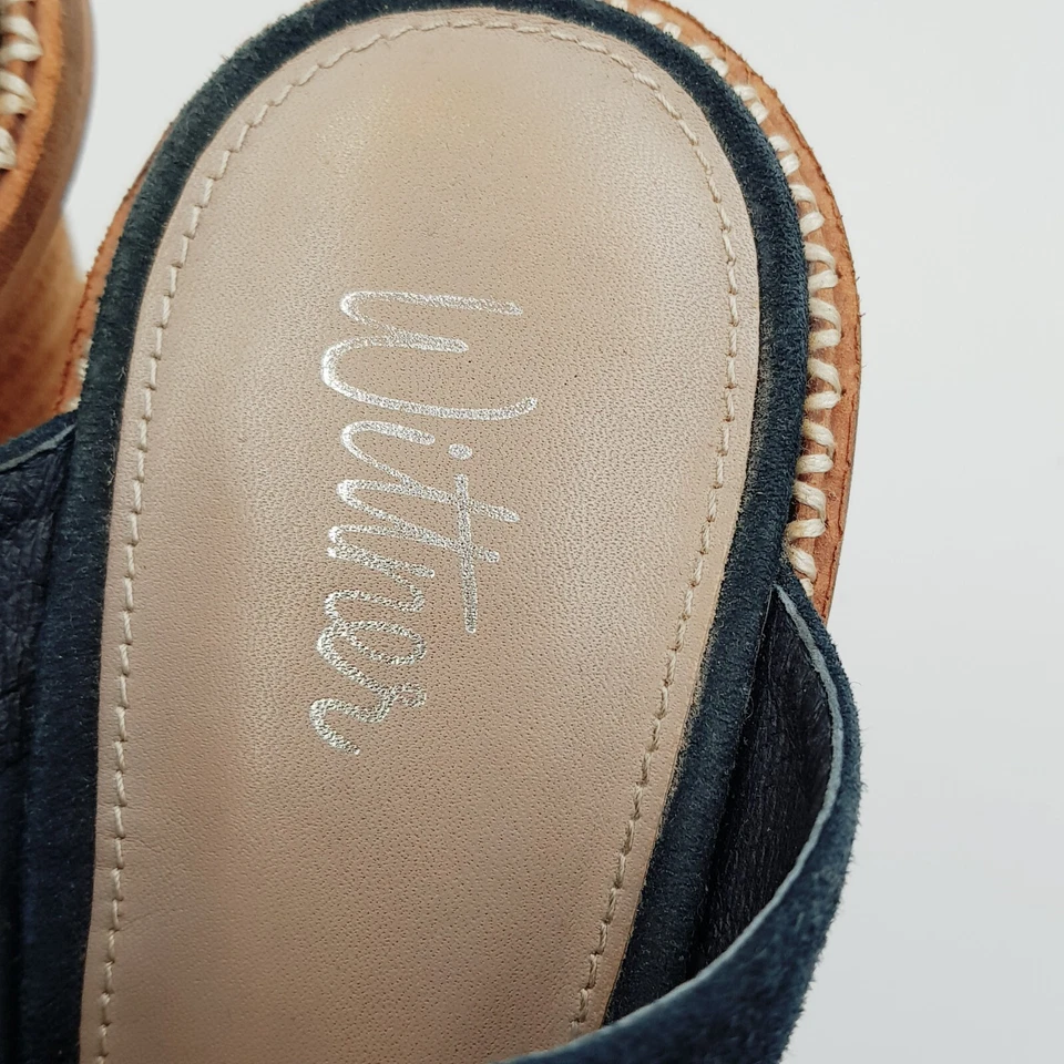 [WITTNER] Zapatos Orlando Mules de Cuero Azul Marino para Mujer | Talla 39 EUR Foto 4 de 4