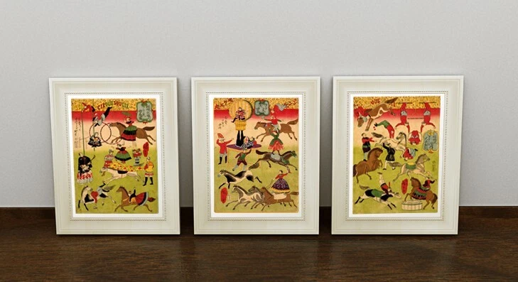 3 impresiones artísticas japonesas circo acróbatas póster de pared decoración del hogar Utagawa Hiroshige Foto 2 de 4