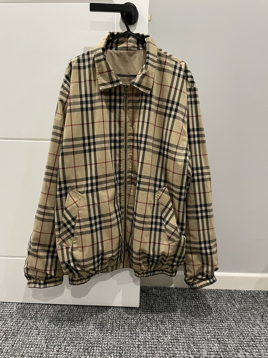 burberry reversible harrington jacket large nova | eBay UK
