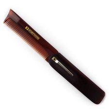 1541 London Folding Pocket Hair and Beard Comb with Clip - BC5