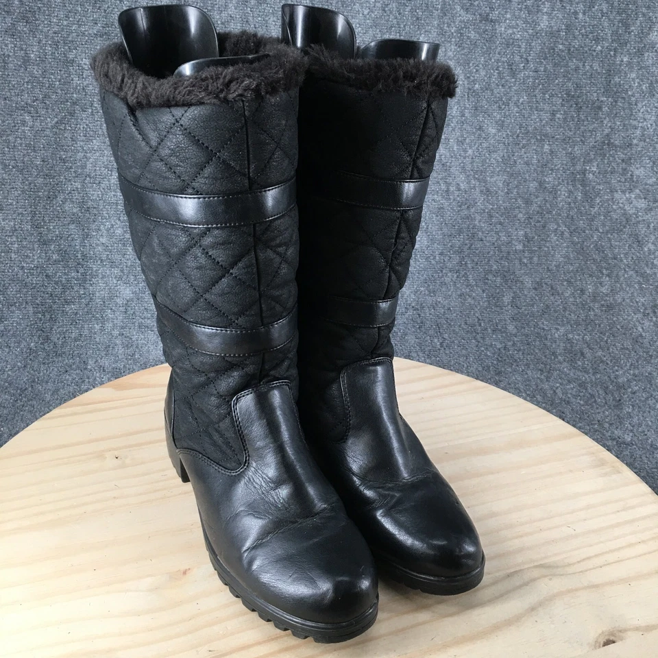 Weathermates By Khombu Botas Mujer 10M Piel de Oveja Acolchadas Invierno Botas de Nieve Negras Foto 4 de 4