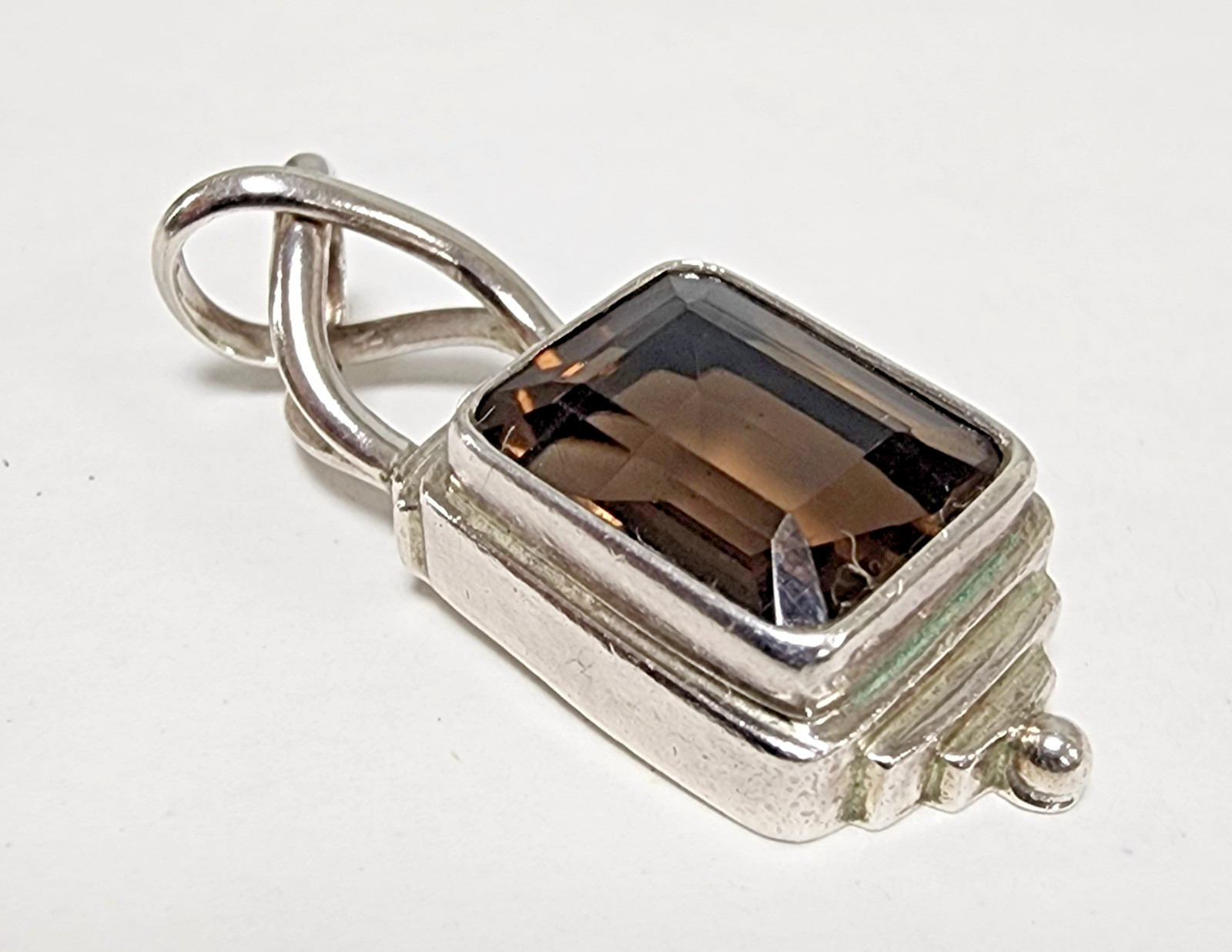 SARDA Sterling Silver 925 Rectangular Step-Cut Sm… - image 1