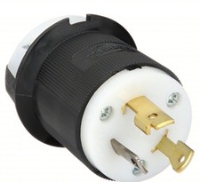 HUBBELL HBL2611 Locking Plug: L5-30P, 125V AC, 30 A, 2 Poles TWIST LOCK 4A262