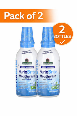 PerioBrite Mouthwash Wintermint 16oz Pack of 2 Alcohol Free Fresh Breath Oral