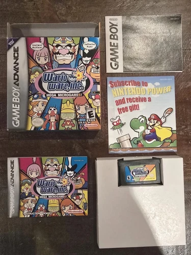 Wario Ware Inc. (Nintendo GameBoy Advance) Mega Microgames Complete CIB CLEAN