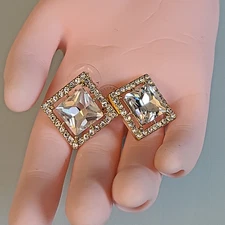 KIRKS FOLLY shimmering DIAMOND Earrings KIRKS FOLLY SPARKLE HIGHLY FACETED STUDS
