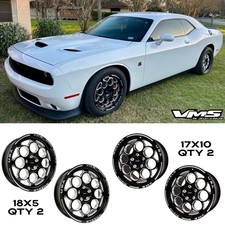 4 Vms Racing Modulo Drag Wheels R 17x10 F 18x5 For Dodge Challenger Hellcat Srt