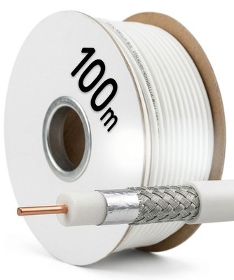 JÄGER Koaxialkabel Antennenkabel SAT TV Kabel 75 Ohm  90dB HDTV DVB-S 100m/ 500m
