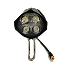 Ebike LED Headlight Accessories 36V 48V Lamp 3pin Built-in Horn Front Light N8E9