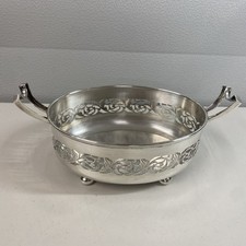 Vintage EPNS Silver Plate Dish fruit Bread basket with handles made in England