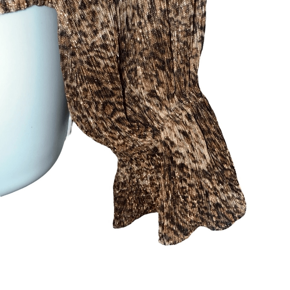 RAMY BROOK Animal Print Jolene Blouse Gold Threading NWT $325 Small thumbnail 4